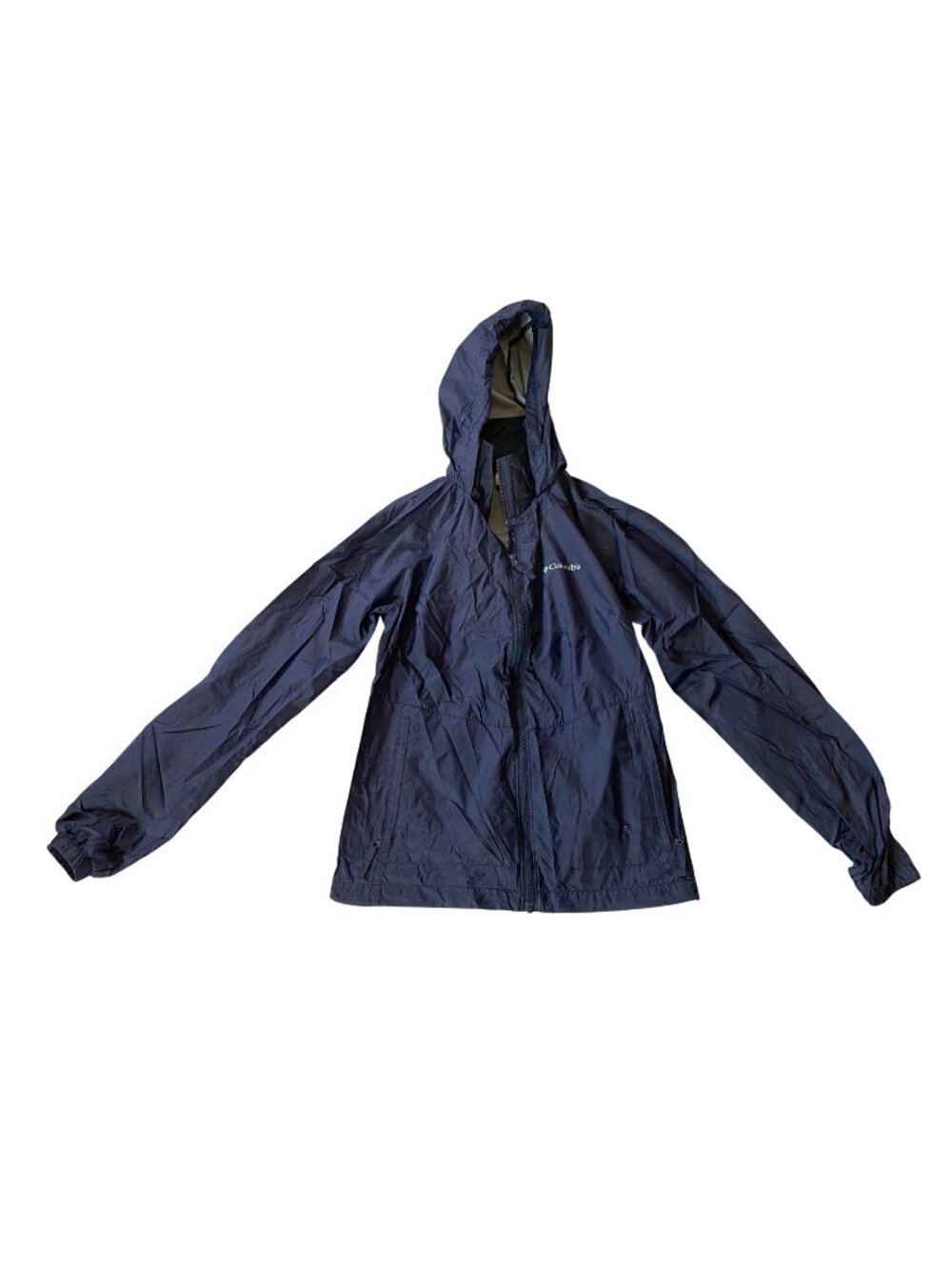 Columbia Women’s Hooded Navy Blue Waterproof Windbreaker Jacket Medium